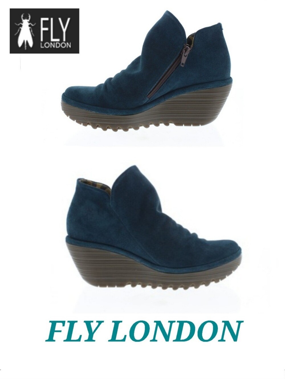 FLY London Yip Suede Platform Ankle Boots
